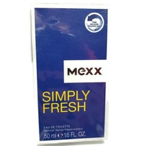MEXX Mens Simply Fresh Eau De Toilette Cologne 1.6oz (50ml) Natural Spray NEW - $14.84