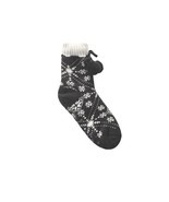 Women&#39;s Sherpa Lined Non-Slip Fuzzy Slipper Socks With PomPoms Winter Sn... - $8.79