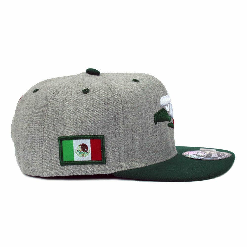 MEXICAN Hat Hecho En MEXICO Eagle Snapback Baseball Cap- Heather Gray ...