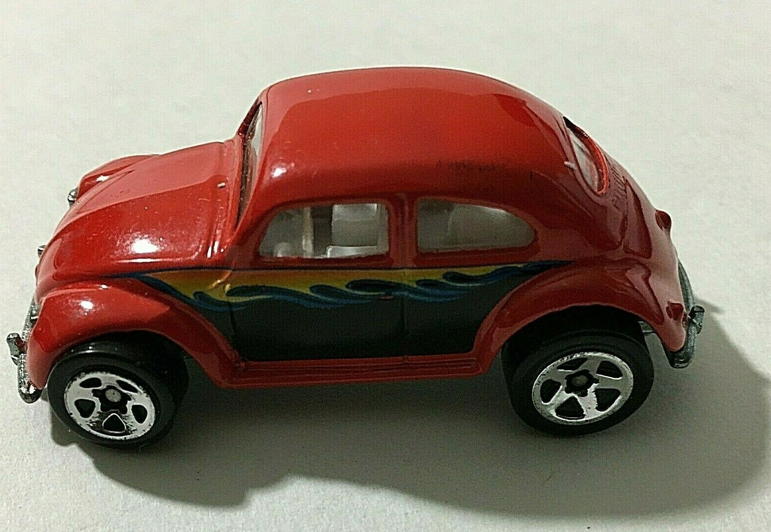 Hot Wheels 1988 VW Bug Vintage Classic Red With Flames B4 Contemporary Manufacture