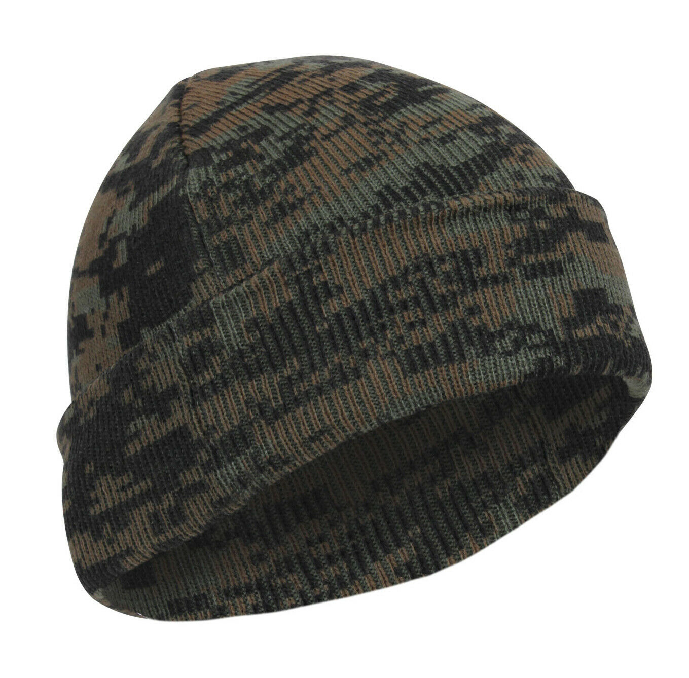 Digital Woodland Camouflage 100% Acrylic Warm Winter Watch Cap - Hats ...