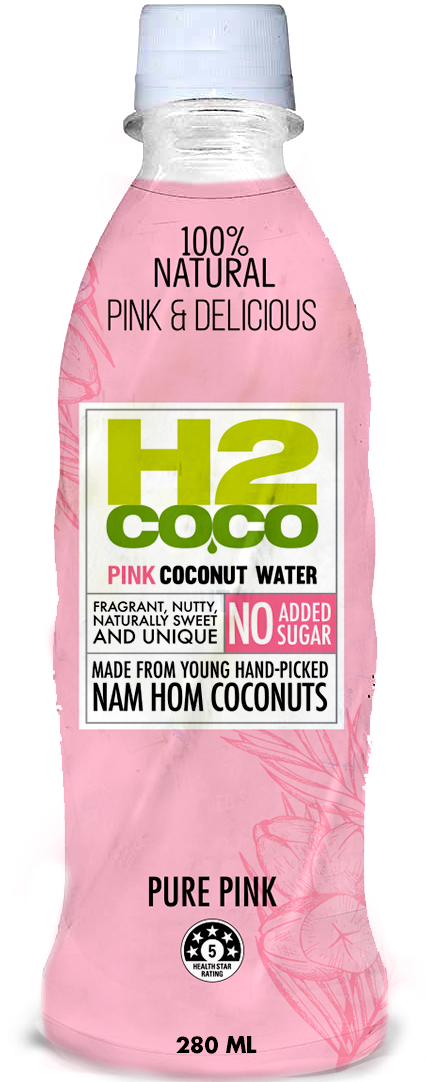 H2 Coco Pink Coconut Water No Sugar Added 9.5 oz ( Pack of 24 ...