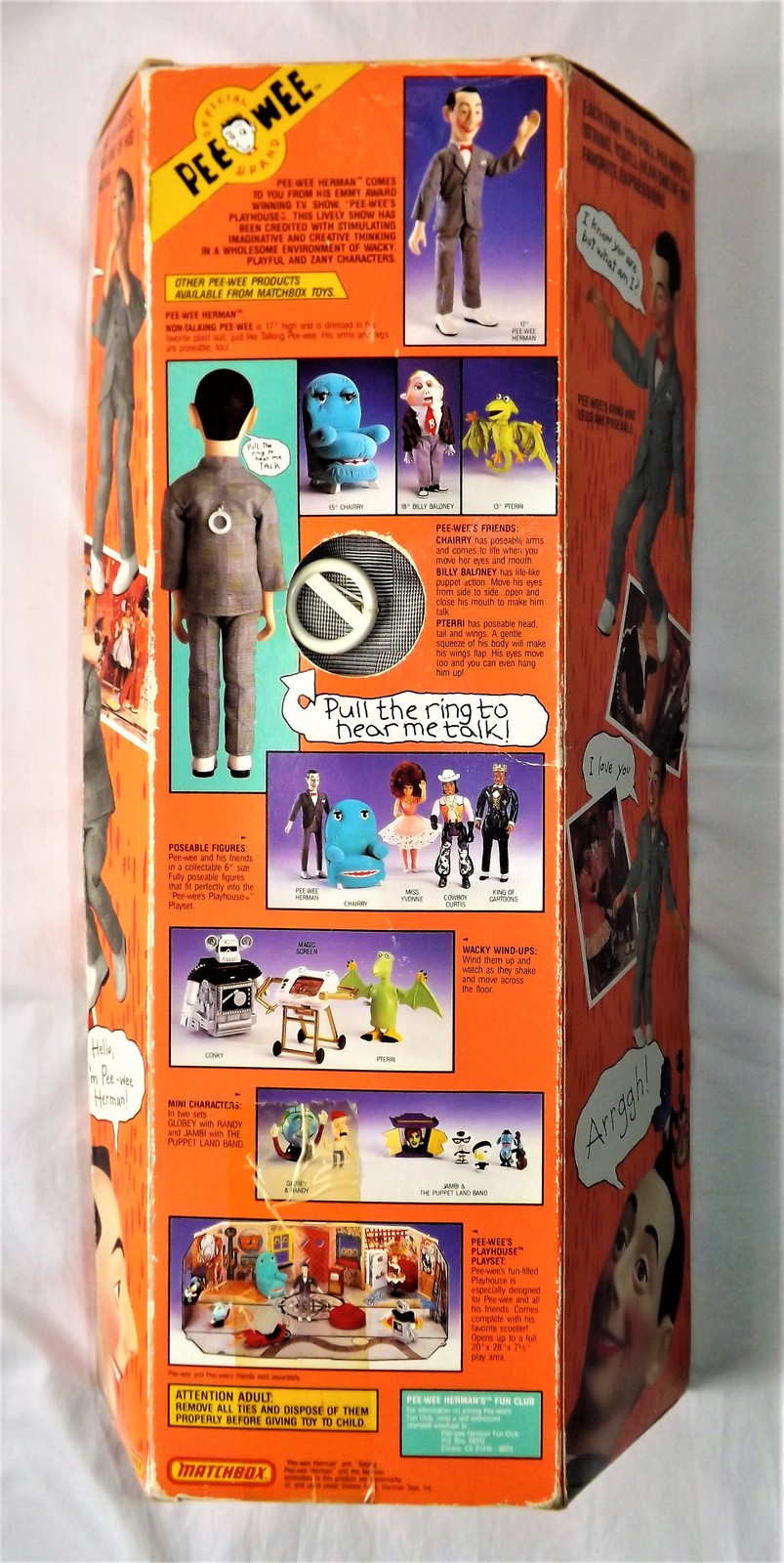 pee wee herman doll in box