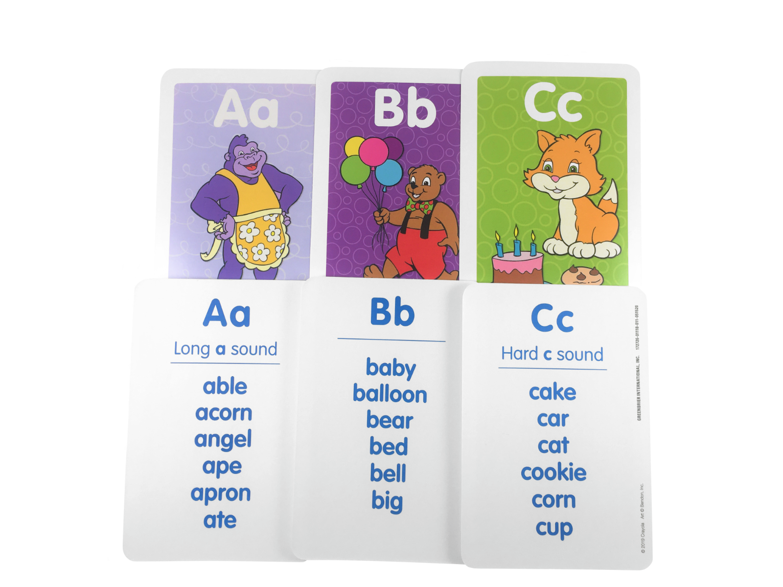 Crayola 36 Count Language Skills Flash Cards for Kids Ages 4+ Phonics