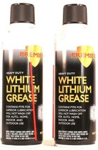 2 Ct Premier Heavy Duty White Lithium Grease In & Outdoor Use Superior Lub 8oz