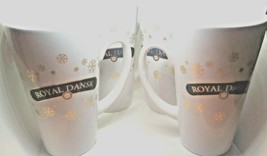 Royal Dansk Coffee Set includes 4  Ceramic 6"  Tall Snowflake Coffee Mugs - $39.55