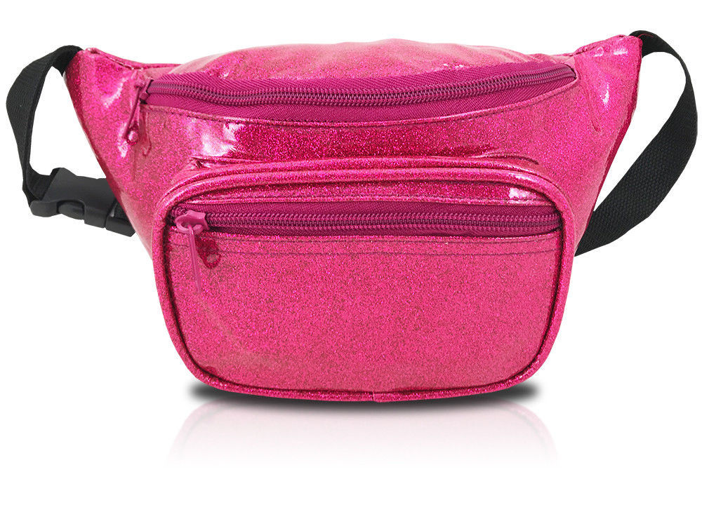 Sparkle Pink Fanny Pack / Metallic Waist Bag / Shiny Bum Bag for Boys