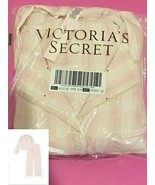 New Victoria&#39;s Secret Pink Flannel cropped sleepwear long Pajama pj set M - $59.49