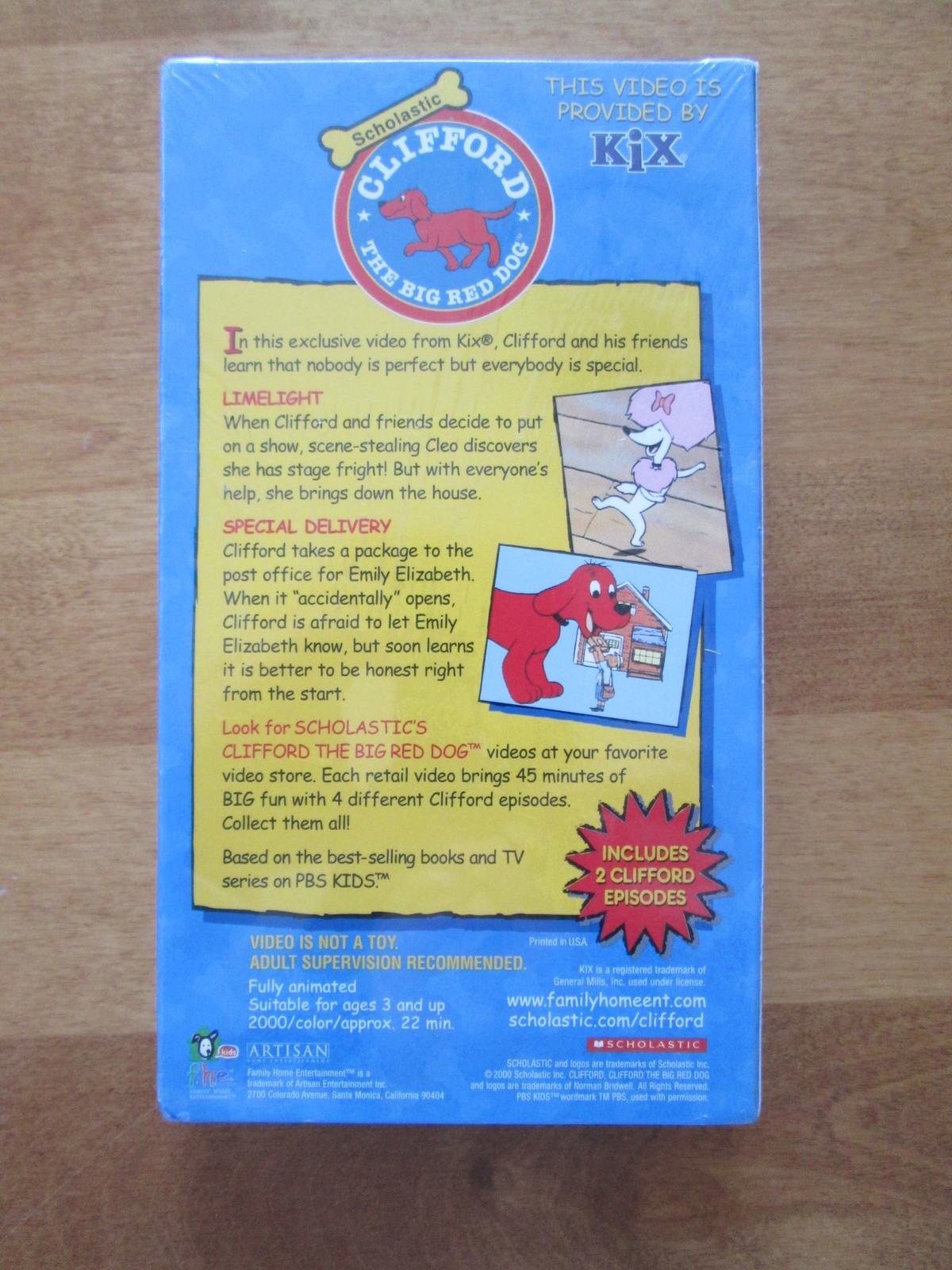 VHS Clifford The Big Red Dog Fun With Clifford BRAND NEW 2.00 VHS