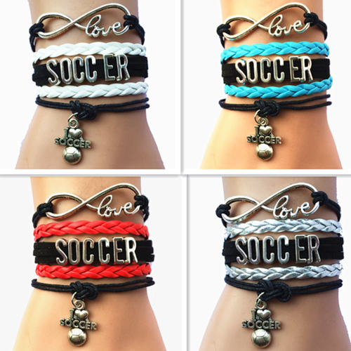 Custom soccer bracelet for teen girls women boys men Team player fans