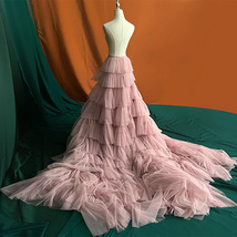 Brial Detachable Tulle Maxi Skirt Wedding Photo Prop Custom Tiered Tulle Skirts  image 2