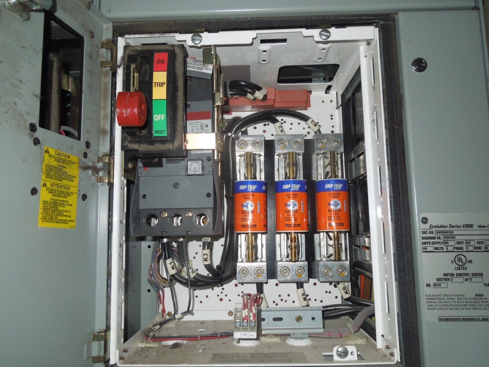 GE Evolution E9000 125hp 3ph 480V VFD in MCC and similar items