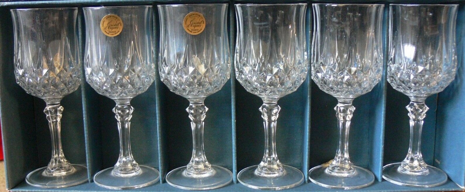 Cristal D’arques 6 Longchamp Bleikristall 24% ARC France Vintage New In ...