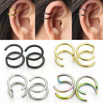 Unisex Fashion Jewelry Punk Rock Ear Clip Cuff Wrap No piercing-Clip On Earrings - $11.95