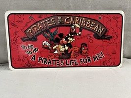 Disney Parks Pirates of the Caribbean Mickey License Plate Tag NEW RETIRED