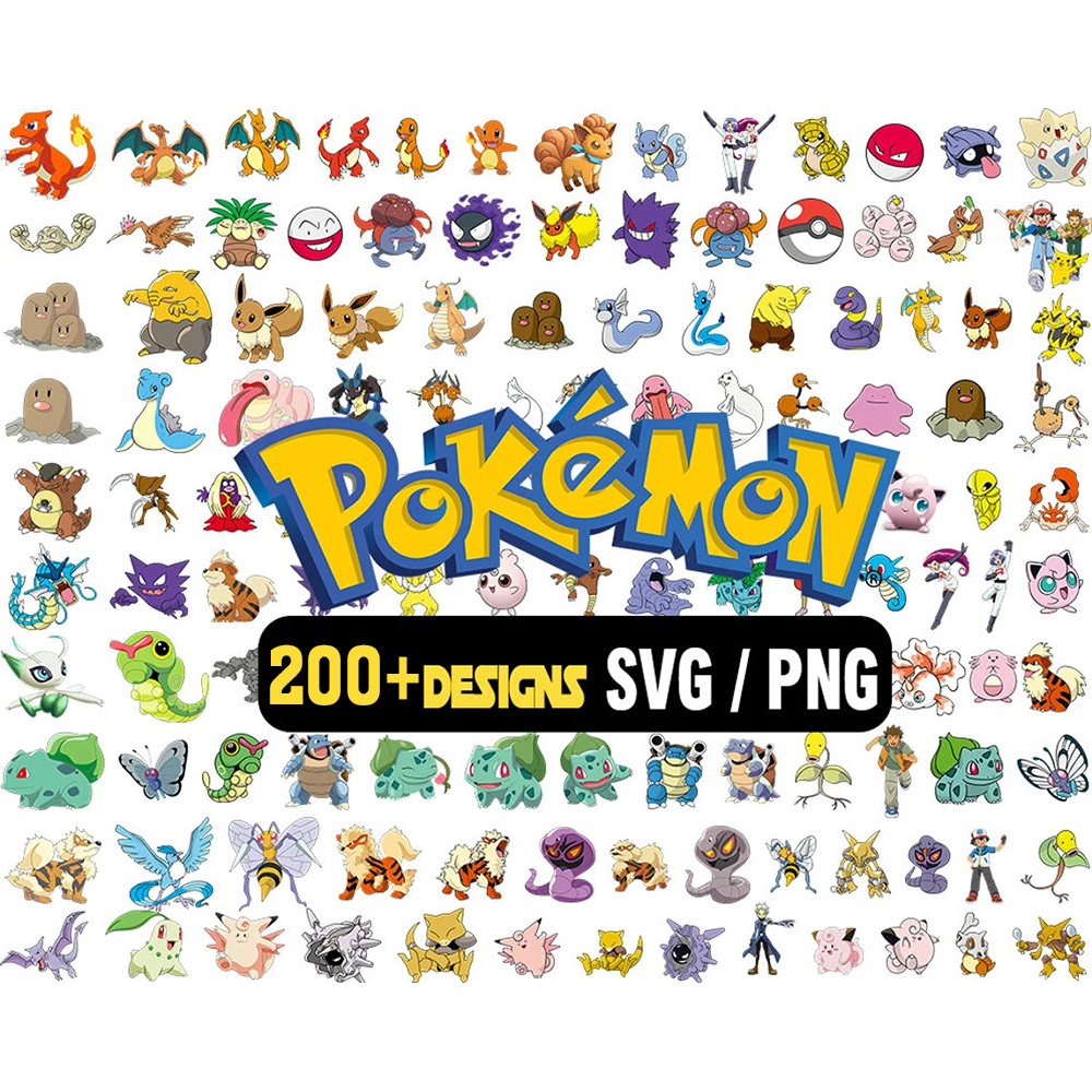 Pokemon Svg Pokemon Bundle Svg Pokemon Bunde Clipart Pokemon Cutting ...