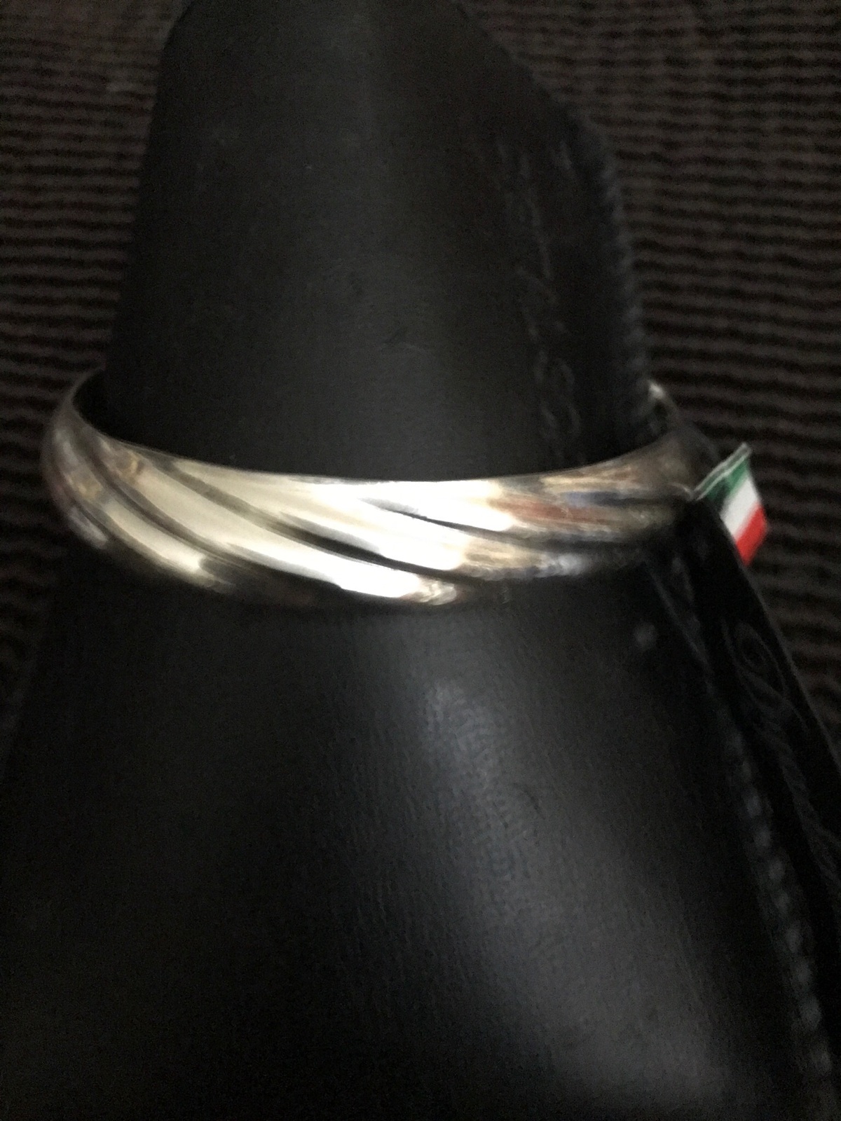 925 Sterling Silver Bangle Made In Italy".. Precious Metal without Stones