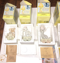 Enesco Precious Moments Baby-6 Years Old Birthday Train Lot Of 7 Figures W/ Box - $69.95