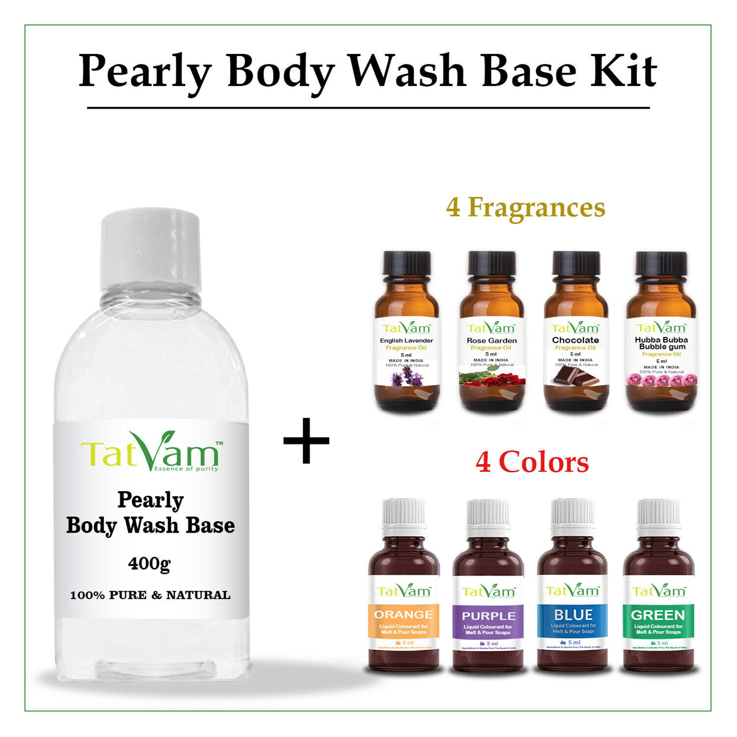 Tatvam Body Wash Making DIY Kit (Pearly Body Wash Base) Bath Sets & Kits