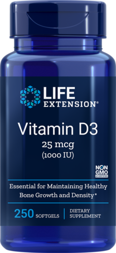Life Extension Vitamin D3 1000 IU Supplement 250 Softgels 2-PACK. Get it FAST!