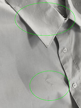 Omega Italy Men's Classic Short Sleeve Grey Dress Shirt w/ Defect 2XL image 2