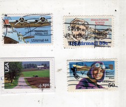 U S Stamp - 1983 - 2012 - 4 Airmail stamps - $1.25