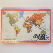 FX Schmid 1996 World Map 1000 Piece Jigsaw Puzzle New and Sealed - $19.39