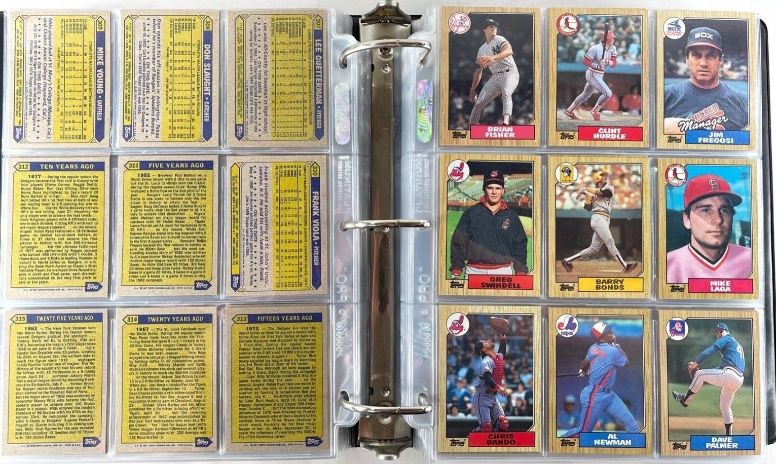 1987 Topps Complete Set – 792 Cards – Includes Barry Bonds #320 Double ...