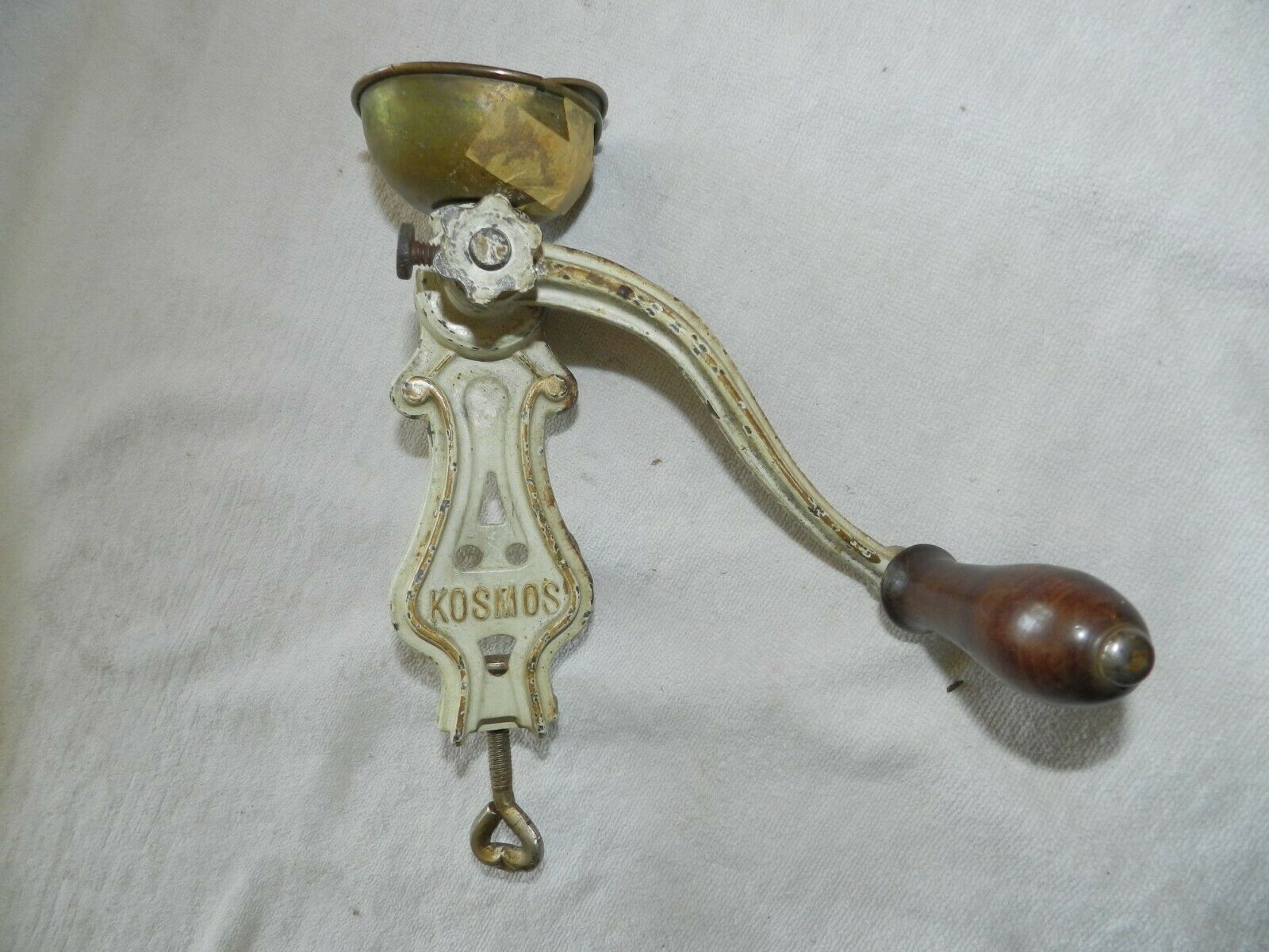 ANTIQUA VINTAGE KOSMOS POPPY SEED GRINDER CAST IRON & BRASS Coffee