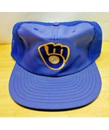 Vintage Milwaukee Brews Embroidered Snap Back Mesh Cap/Hat Unbranded NOS - $17.99