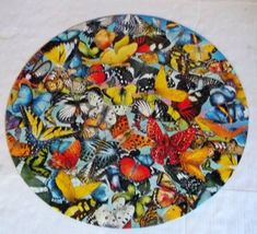 Butterflies 26 inch Round 1000 pc Jigsaw Puzzle Butterfly SunsOut Eco-Friendly - $14.00