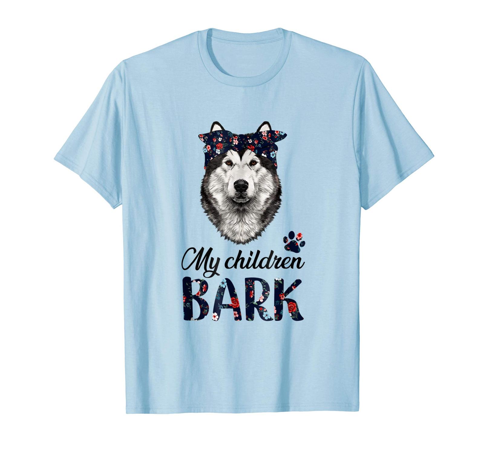 Dog Fashion - My Children BARK Dog Mom Alaskan Malamutes Bandana Shirt Men