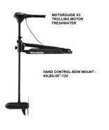 MOTORGUIDE X3 TROLLING MOTOR - FRESHWATER - HAND CONTROL-BOW MOUNT - 45L... - $429.00