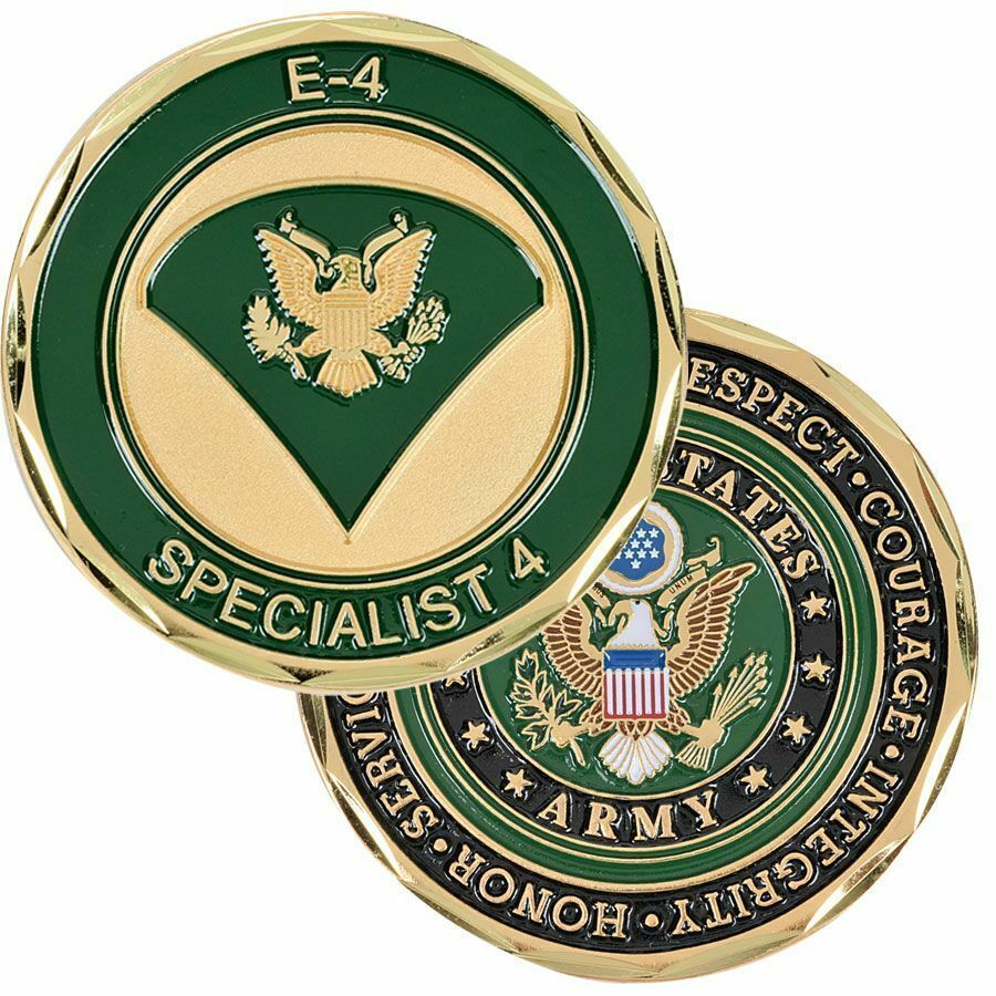 ARMY SPECIALIST 4 SPEC 4 E-4 1.75