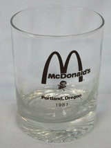McDonalds Managers Old Fashioned Glass Portland 1981 - $25.63