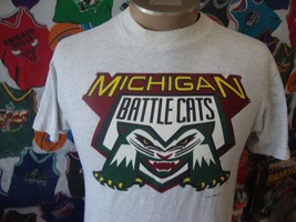 Vintage 90s Michigan Battle Cats Minor League Baseball T-Shirt Gray M - $32.91