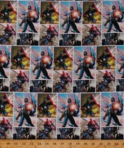 Cotton Movie Video Captain America Multicolor Fabric Print by the Yard D657.40 - $12.95