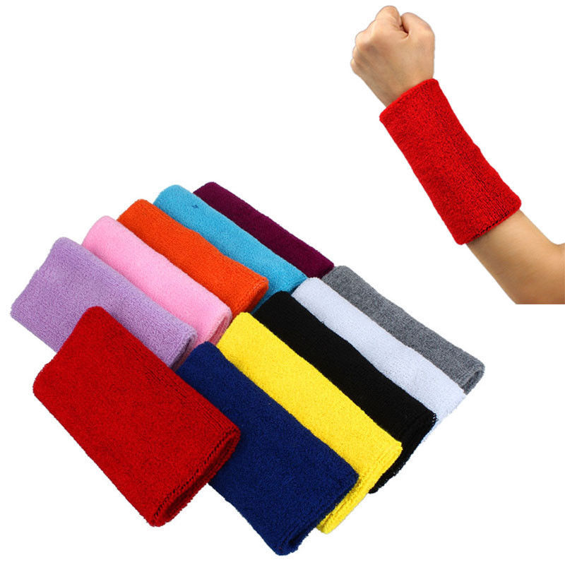 Unisex Sports Yoga Running Basketball Cotton Wrist Band Sweat Band Sweatband Wristbands