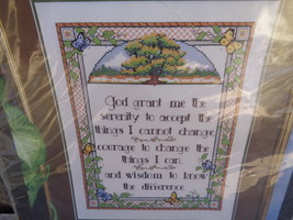 Bucilla Serenity Prayer Counted Cross Stitch Needlework Kit 40657* - $21.00
