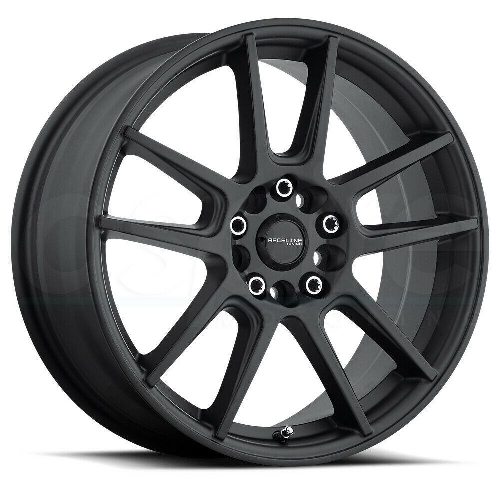 17x7.5 Raceline 142B Rebel 5x112/5x120 40 Black Wheels Rims Set(4) - Wheels