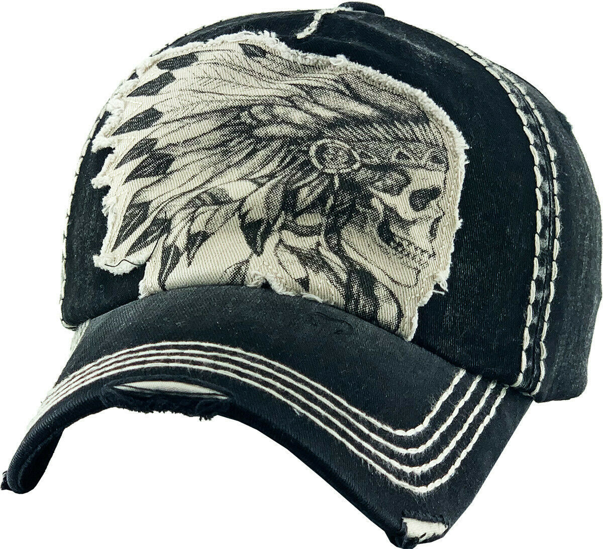 Indian Chief Skull Vintage 