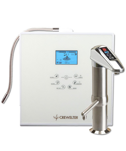 Crewelter 9Plate Alkaline Water Ionizer Under Counter! UV Lamp KILLS