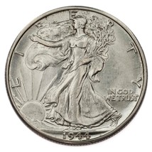 1944-D Silver Walking Liberty Half Dollar 50C (Choice BU Condition) - $67.57
