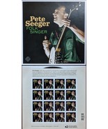 Pete Seeger (1919-2022) USPS Forever Stamp Sheet 2022 - $19.95