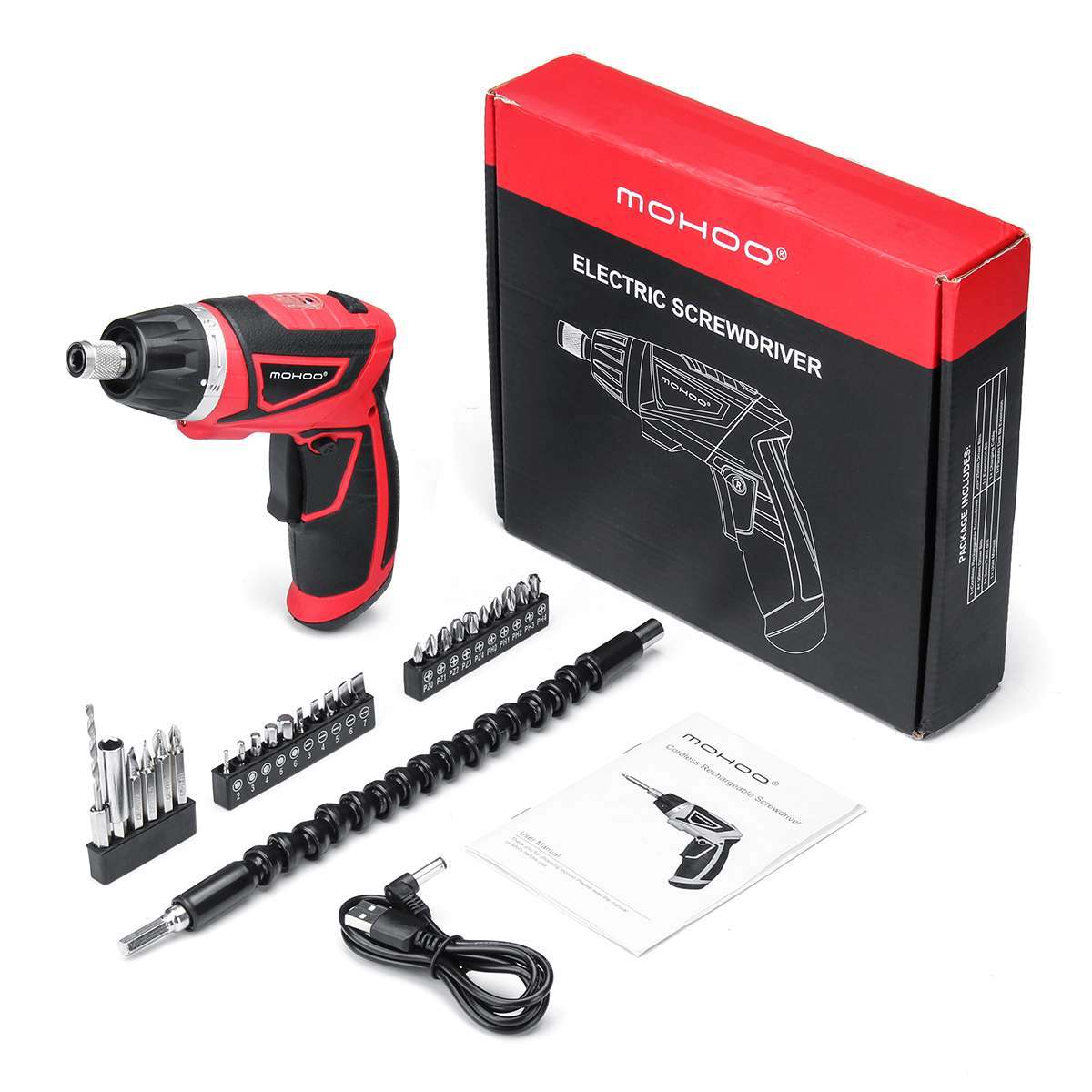 27pcs 3.6V Usb Charge Electric Screwdriver Torque drill Wood Screw driver Power Power Tools
