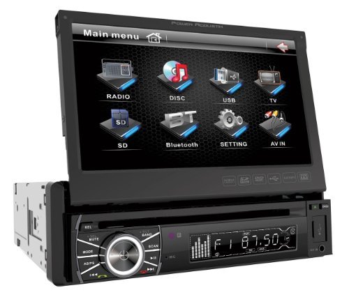 Power Acoustik PTID-8920B In-Dash DVD AM/FM Receiver with 7-Inch Flip-Out Touchs