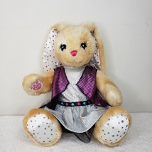 Build A Bear Jointed Bunny Plush With Silver Star Dress Ears &amp; Feet Soft... - $10.22