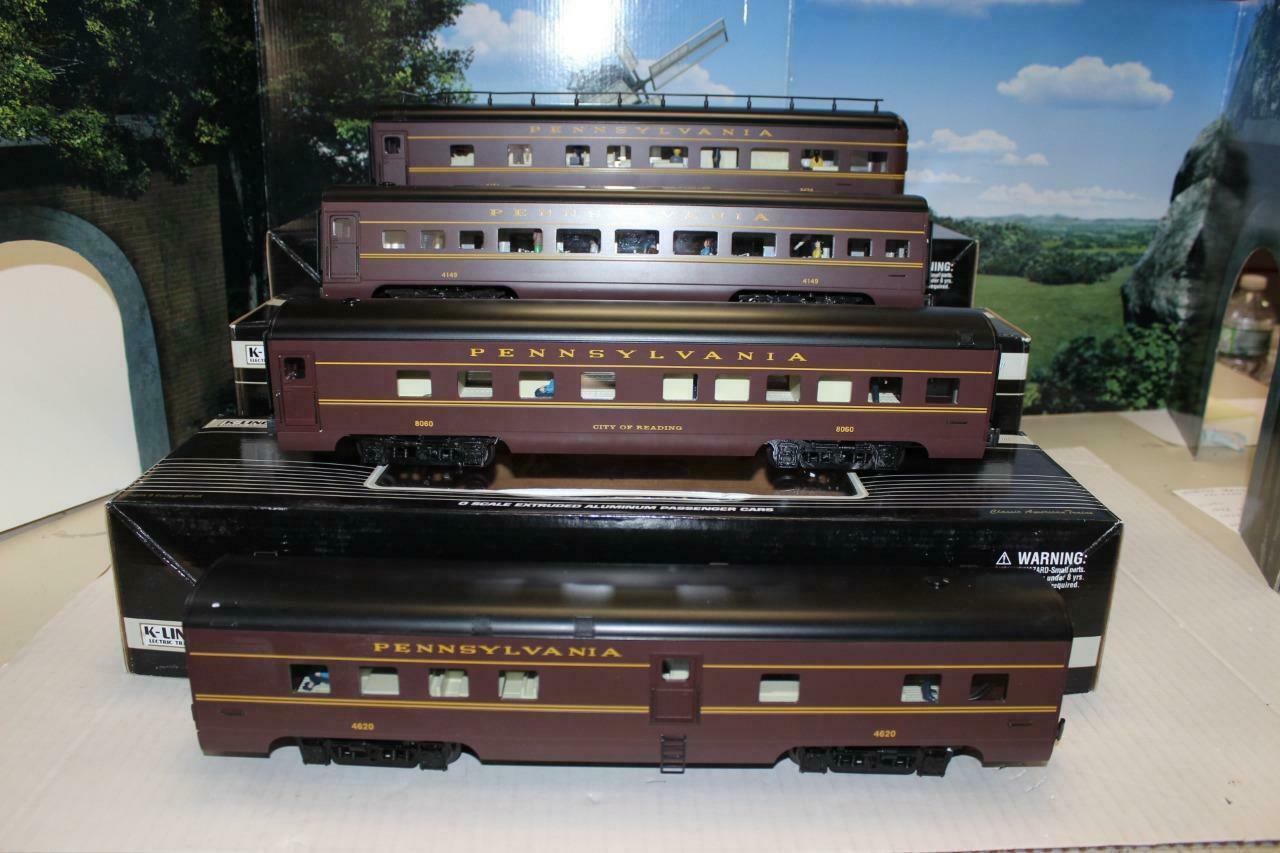 VINTAGE KLINE TRAINS 4680 PENNSYLVANIA ALUMINUM 4 CAR PASSENGER SET