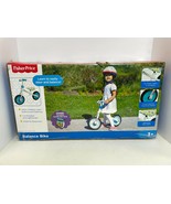Fisher Price Balance Bike 3+ Years Old - 10&quot; White/ Blue, Learn to Steer... - $34.49
