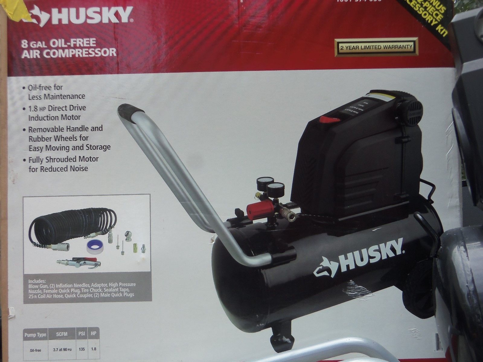 HUSKY TOOLS BS1004W 4 Gal. Portable ElectricPowered Air Compressor